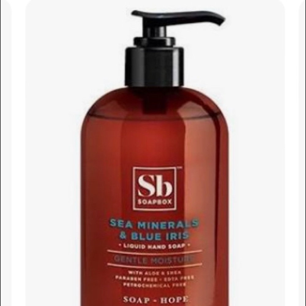 Soap Box (qty.1) *new Sea Minerals w/ Blue Iris Hand Soap  - 12 oz Pump Bottle.
